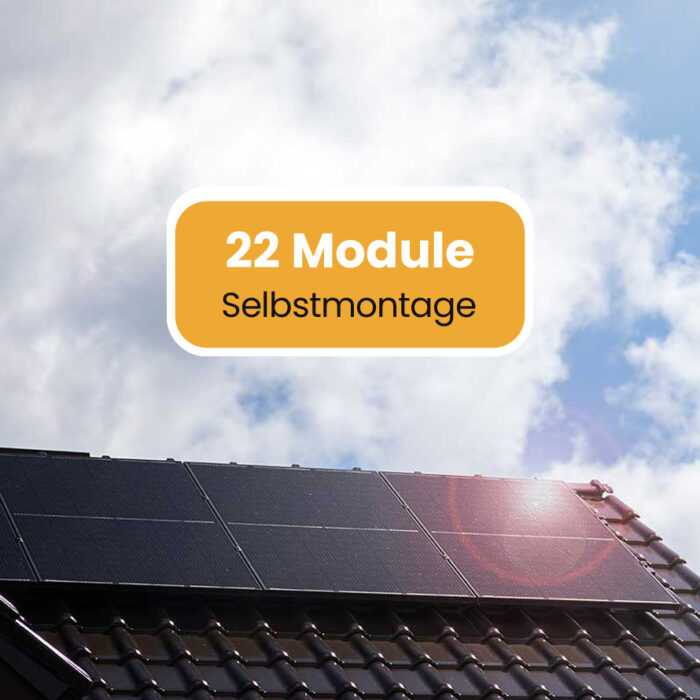 22 Module Glas = 9,46 kWp / Glas Selbstmontage